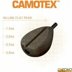 Plomb Fox In Line Flat Pear Grooved Camotex