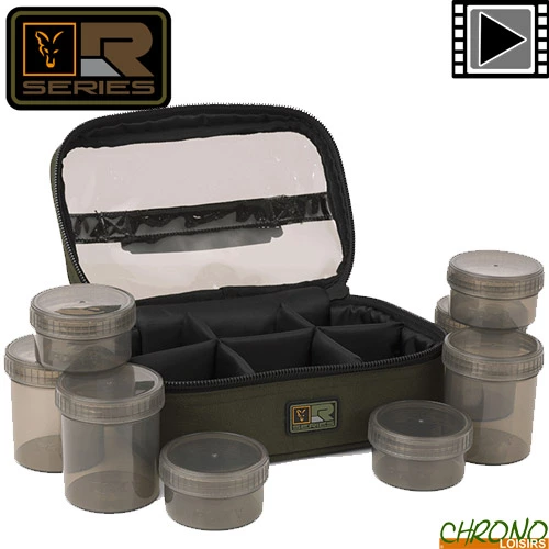 Trousse Ă Booster Fox R-Series HookBait Bag + 8 Pots