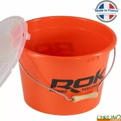 Rok Fishing Seau Rond ROK Round Bucket Complet Orange 18L