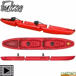 Point 65°N Kayak Point 65°N Falcon Duo Sit-On-Top Modulable Rouge 2 Places