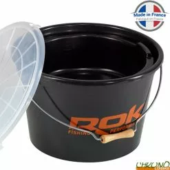 Rok Fishing Seau Rond ROK Round Bucket Complet Noir 25L