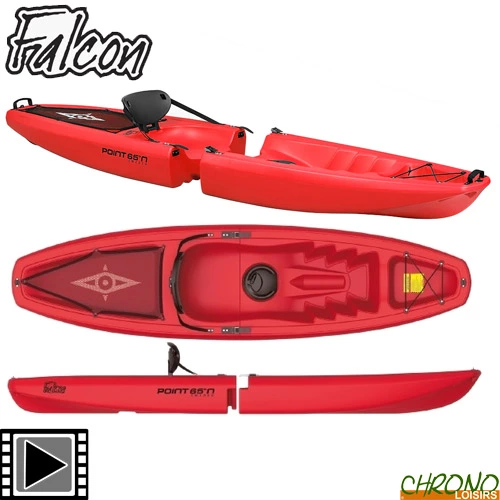 Point 65°N Kayak Point 65°N Falcon Solo Sit-On-Top Modulable Rouge 1 Place