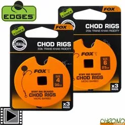 Bas De Ligne Fox Edges Stiff Chod Rig Standard (par 3)