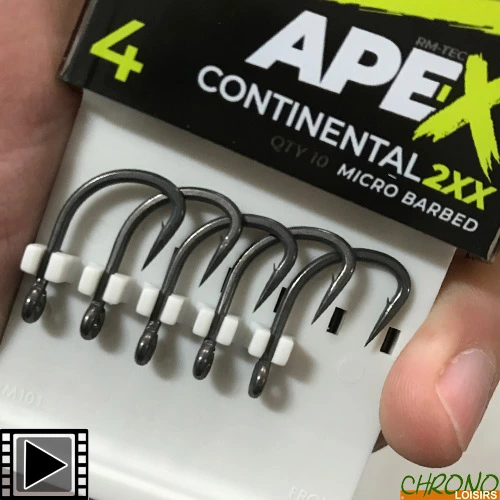 Hameçon RidgeMonkey Ape-X Continental 2XX (par 10)