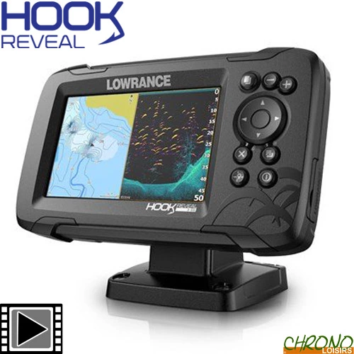 Sondeur GPS Lowrance Hook Reveal 5 Sonde TA 83/200 HDI