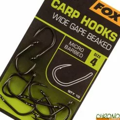 Hameçon Fox Carp Hooks Wide Gape (par 10)