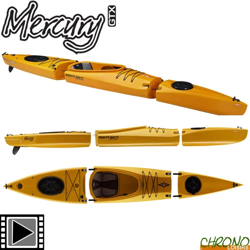 Point 65°N Kayak Point 65°N Mercury Solo Sit-On-Top Modulable Jaune 1 Place