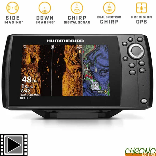 Sondeur GPS Humminbird Helix 7 G4 CHIRP SI Sonde TA 140/240kHz